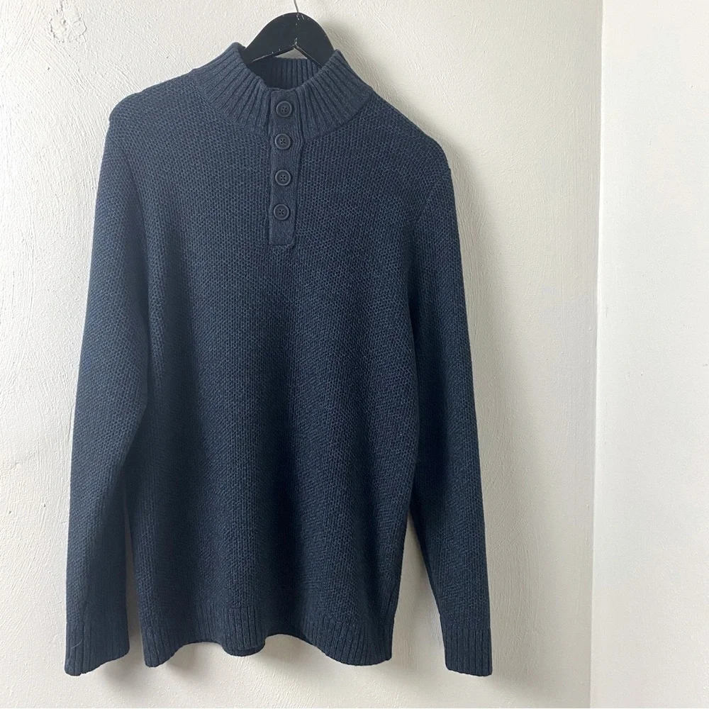 Men Sweater by An Original Flag & Anthem Dry Goods Supply Navy Blue. Sz M.